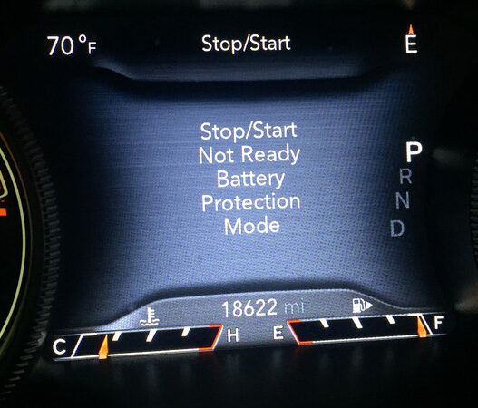 Stop/Start Not Ready Battery Protection Mode