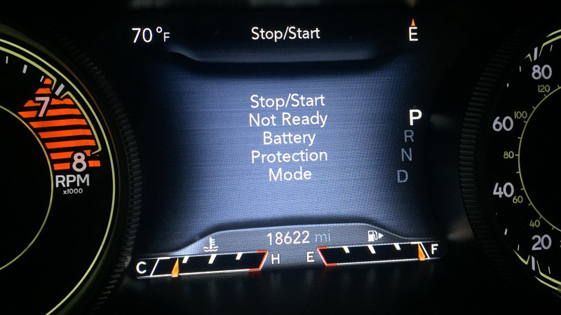 Stop/Start Not Ready Battery Protection Mode